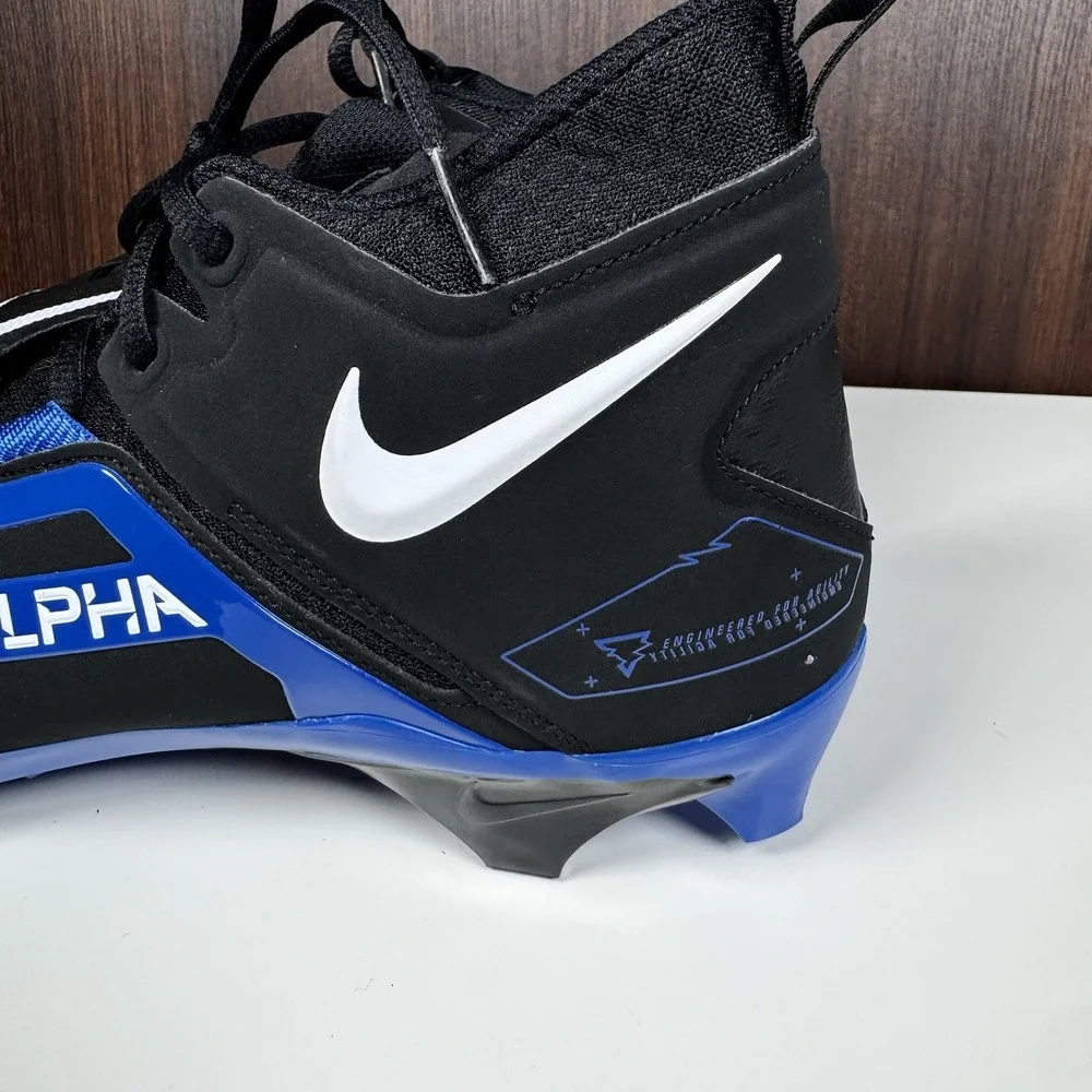 Nike Alpha Menace Pro 3 Football Cleats Black Blue CT6649-007 Men Size 11